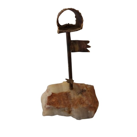 Demott Mailbox Sculpture Metal Mid Century Modern Brutalist Vintage Art Signed - Picture 3 of 9